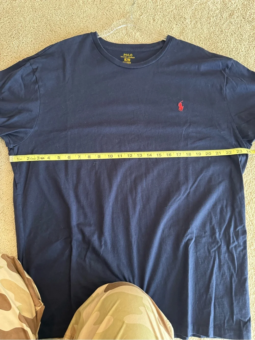 Polo by Ralph Lauren Navy Short-Sleeve Tee with Red Pony- size XL